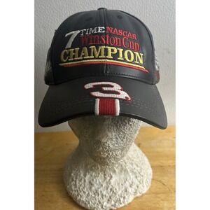 Vintage Dale Earnhardt #3 7 Time Nascar Winston Cup Champion Chase Leather Hat